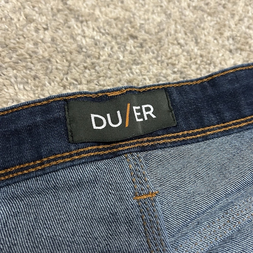 DU/ER L2X Slim Fit Jeans Mens 36X30 (Fits 36X29) Blue Denim Flex Waist DUER - Picture 8 of 13